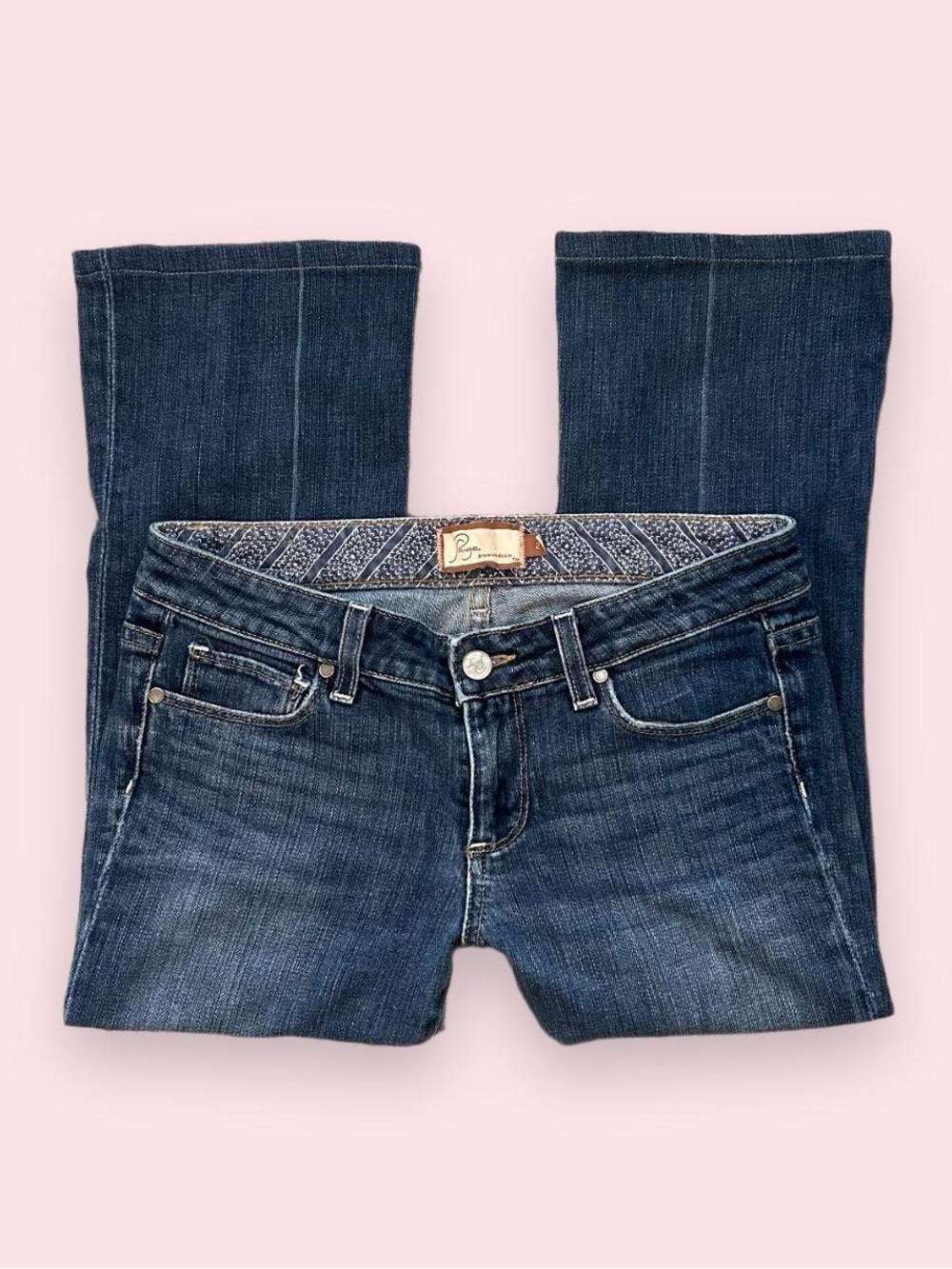 Vintage Dark Wash Bootcut Flare Capri's